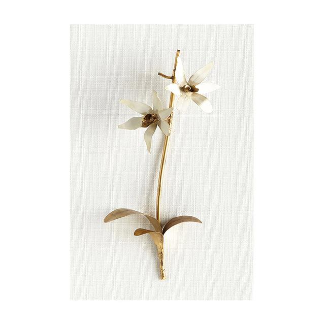 Art Golden Leaves Flowers White Flowers Gold Tulip Decorative Paintings Modern Bedroom Hanging Paintings Canvas Wall Art