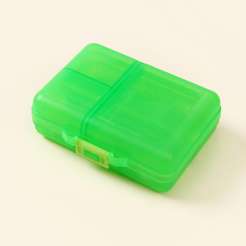 Portable 9-Compartment Transparent Pill Box with Moisture-Proof Seal and Logo