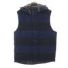 ENGINEERED GARMENTS Made In Canada Border Pattern Batting Vest M Navy Men's Used