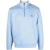 Polo Solid Color Stand Collar Half Zip Pullover Knit Sweater Men Sweater Blue 710812963-047
