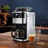 HIMOSKWA 3 In 1 American Coffee Machine Automatic Coffee Grinder Steam Stainless Steel 24 Hours Appointment 12 Cup
