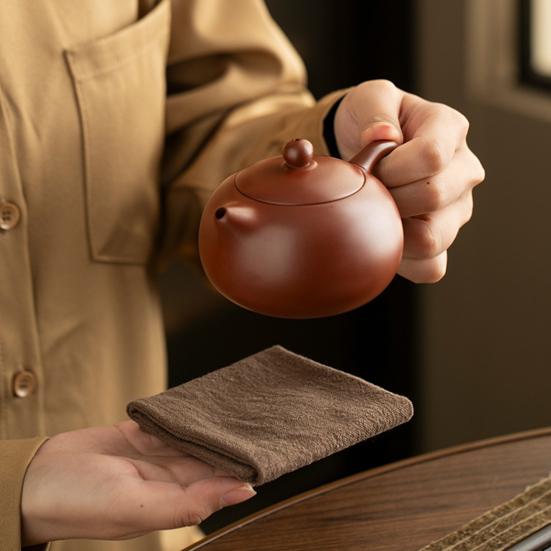 Linen Tea Towel Reusable Kitchen Towel Quick Dry Dish Towel Absorbent Lint-Free Hand Towel for Drying Dishes Glassware