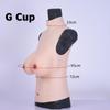 C-G Cup Men's Cosplay Costumes Cross-Dressing One-Piece Fake Breast Sleeveless Soft Animation Silicone Underwear