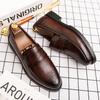 Spring Luxury Flat Sole Casual Shoes Men's Black Penny Loafers Men Brown Business Office Dress Shoes for Mentênis Masculino