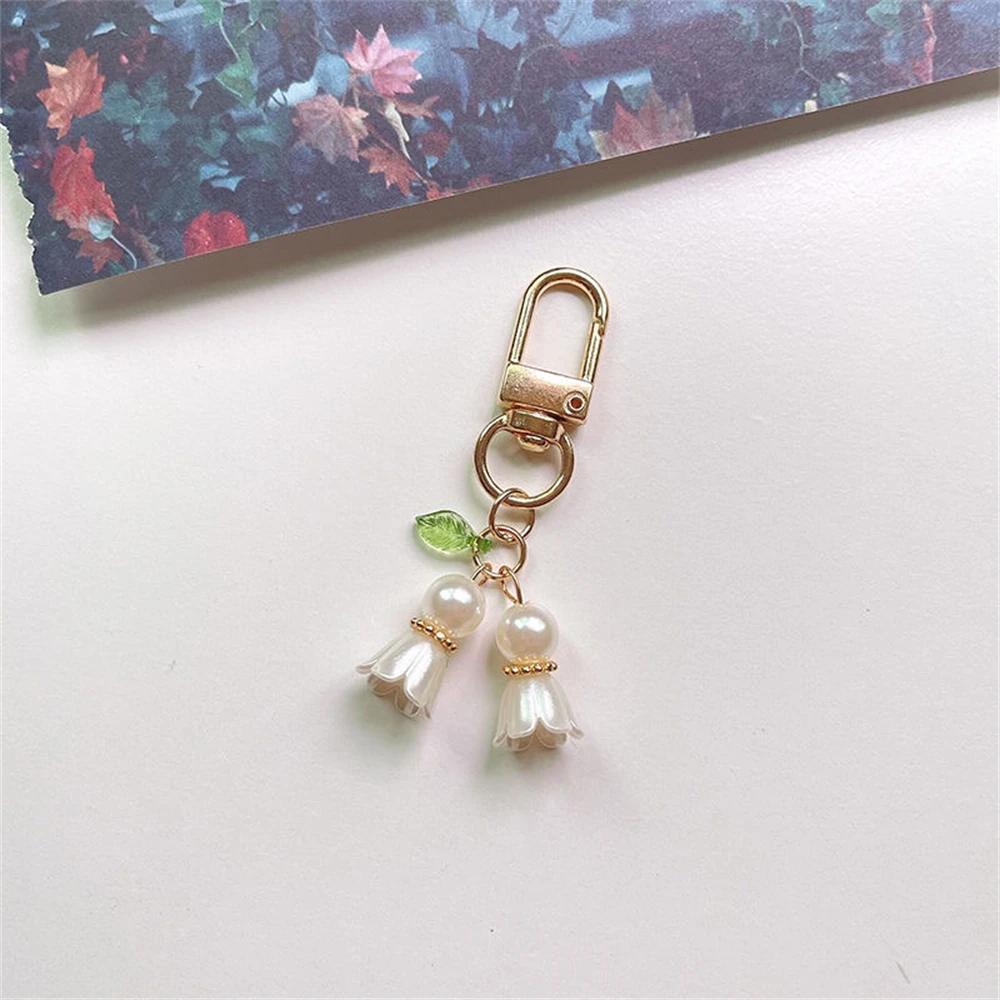 Cute Acrylic Butterfly Keychain Transparant Round Ball Tassel Keyring Women Bag Charm Earphone Case Car Key Pendant DIY Ornament