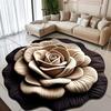 Floral Floor Mat Realistic 3D Visual Effect Flower Carpet Absorbent Floor