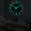 12 Inch 30cm Luminous Plastic Silent Wall Clock Creative Bedroom Living Room Simple Luminous Quartz Clock