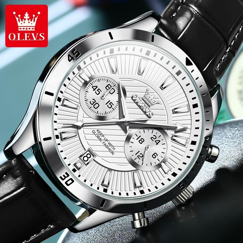 Fashionable and Stylish Men's Business Calendar Wristwatch with High Aesthetic Value Multi Functional Timing Quartz Watch