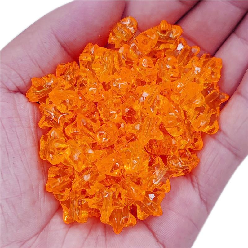For Jewelry Making Pendant Wholesale Candy Colors DIY Crafts Necklace Bracelet Clear Pentagram Loose Beads 11mm 20Pcs