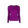 Polo FW22 Solid Logo Embroidered Cable Knit Long Sleeve Sweater Women Sweater Purple 211875831-015