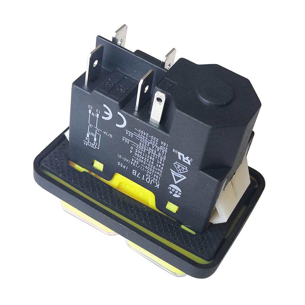 KJD17B KEDU Industrial Electromagnetic Pushbutton Switches for Lathes 2NO 5Pins