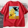 Vincent Van Gogh Cat T-shirt Women Sunflowers Print Tshirt Funny Cute Cat Kitten T Shirt Cotton Short Sleeve Clothes