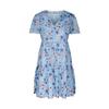 Floral Dress Women Spring Autumn V Neck Short Sleeve Loose Chic Printed S-XL