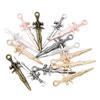 10Pcs Vintage Dagger Charm Pendants Women'S Men'S Jewelry Making Earrings Diy