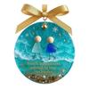 Sea Glass Friendship Ornament Handmade Sea Glass Art Friendship Keepsake Round Acrylic Christmas Tree Ornament for Xmas Party Decor