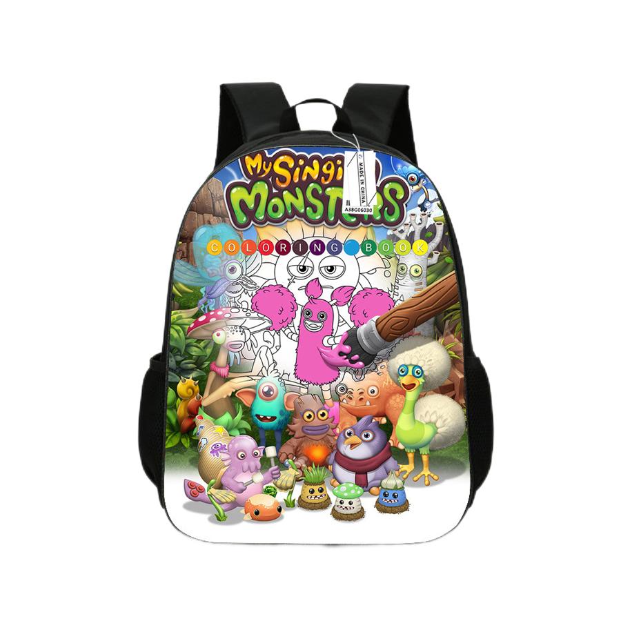 New Monster Concert Anime Backpack Kindergarten Children's Cartoon Book Bag Mochila Anime Children's Toy Gift