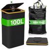 600D Oxford Nylon Indoor Recycling Bin, Foldable & Tear-Resistant, with Top Opening, for Home Use, Recyclable Material, Bottle Collector, Trash Ca