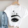 Women Crown Eye Lashes Eyelashes Summer Fashion Tshirt Short Sleeve Lady Print Tee Top Female Clothing Casual Graphic T-shirt