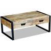 VidaXL Coffee Table with 2 Drawers Solid Mango Wood 100 X 60 X 40 Cm