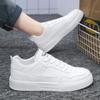 White Outdoor Casual Shoes Leather Men Skateboarding Sneakers Lightweight Running Shoes Platform Breathable Tennis Sports Shoes