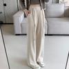 Faux Cashmere Wide Leg Pants for Women Autumn Winter High Waisted Loose Fit Casual Straight Leg Floor Length Pants