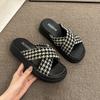 Thick-soled Cool Slippers for Women To Wear In Summer, New European Muffin Soles, Half-drag Popular Beach Sandals