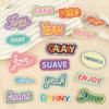Embroidery Label Cartoon English Alphabet Embroidery Label Patch Sticker Shoe and Hat Badge Clothing Accessories Cloth Sticker