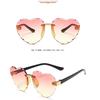 Child Rimless Frame Sunglasses Children Kids Gray Pink Red Lens Fashion Uv400 Protection Eyewear