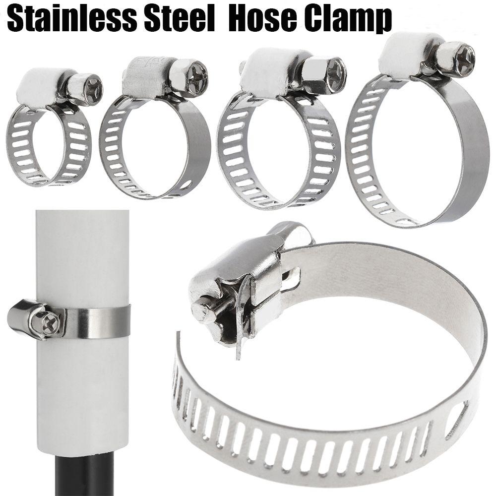 10 Pcs Welding Useful Repair Tool Exhaust Hardware Pipe Clip T Bolt Stainless Steel Hose Clamps