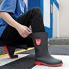 Wear-resistant Non-slip Man Shoes Pvc Without Lacing 2024 Plastic Water Waterproof Rain Boots for Men Teenagers Wellies Low-heel