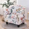Flowers Club Bath Tub Armchairs Chair Covers Stretch Single Sofa Slipcover Removable Coffee Sofa Couch Cover Bar Counter