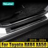 For Toyota RAV4 XA50 2019 2020 2021 2022 2023 2024 RAV 4 Stainless Steel Car Door Sill Protector Pedal Welcome Pad Trim Sticker