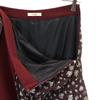 CLANE Midi Length Drop Flower Pleated Layered Skirt 2 Brown X Bordeaux Women Used