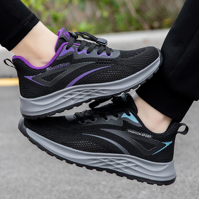 Elderly Shoes Flying Woven Large Mesh Breathable Mesh Walking Shoes Breathable Light Comfortable Elderly Shoes Parents Shoes