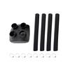 42mm Air Outlet Vent Cover 4x Heater Duct Ducting Pipe Black 8 Clamps Clips For Air Diesel Parking Heater For Car Truck Caravan