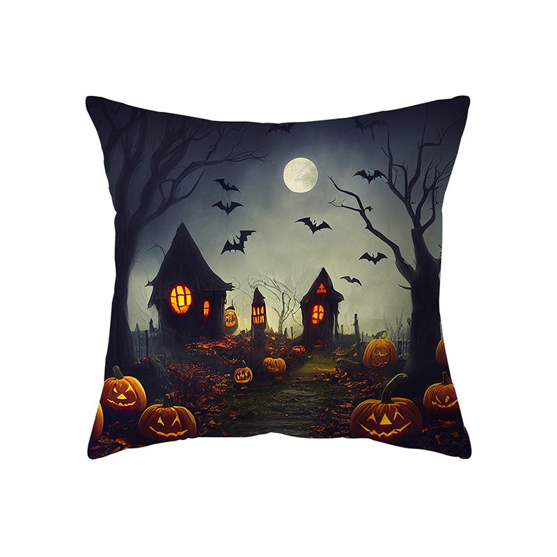 Pumpkin Kitten Throw Pillow Cover Halloween Theme Series Throw Pillow Cover Sofa Chair Bed Cushion Cover Home Decor
