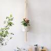 Handmade Weaving Cotton Plant Hanging Basket Rope Macrame Basket Cord Garden Hanging Basket Holder Houseplant Display Rope