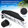 210D Yacht Boat Cover 11-13ft 14-16ft 17-19ft 20-22ft Anti-UV Waterproof Heavy Duty Marine Trailerable Canvas Boat Accessories