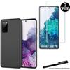 2 Tempered Glasses for Samsung Galaxy S20 FE and 1 Black Soft Protective Case with Stylus Toproduits®