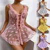 Women's Fashion Sexy Lace Printing Sling Underwear Nightdress