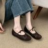 Fashion Fashion Pleated Women Ballet Flats Slip On Shoes Casual Soft Female Shallow Footwear Round Toe Ladies Mary Janes Flats Shoes New