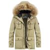 Winter Jacket Men Warm Thick Fleece Parkas Windbreaker Military Hooded Fur Collar Overcoat Mens Clothing Plus Size 8XL Detachable Hat