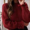 Elegant Women's Winter Sweater - Solid Color Comfortable, Versatile In All Seasons, Cold Resistant and Warm, Simple Design, High Quality Sewing