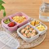 Wheat Straw Lunch Box Microwave Compartment Dinnerware Food Storage Container Lunch Box for Kids Healthy BPA Free Bento Boxes