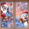 Christmas Glass Stickers Gingerbread Man Snowman Snowflake Decorative Stickers Christmas Party Decoration Santa Claus Electrostatic Stickers