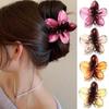 Elegant Flower Shaped Hair Claw Clip Trendy Non Slip Hair Grab Clip Ponytail Holder For Women And Girls Wear