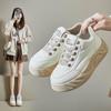 2025 Spring Korean White Platform Sneakers for Women - Trendy Casual Sports Shoes XW223