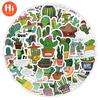100 Pieces of Cactus Green Plant Graffiti Stickers, Hand Drawn Luggage, Stationery Box, Waterproof Stickers