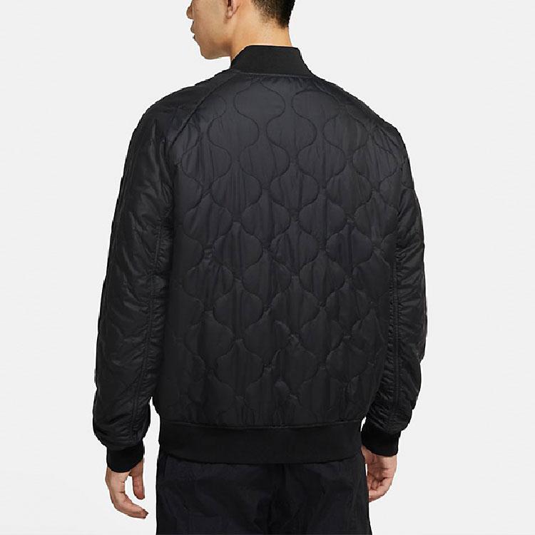 Nike Sportswear Heritage Essentials Solid Logo Print Reversible Cotton Jacket Men Jacket Black CZ9999-011