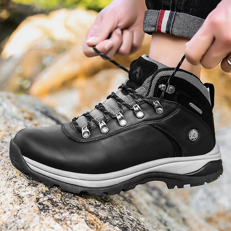 New Men 'S High -Top Waterproof Hiking Shoes Autumn Fashion Outdoor Sports Shoes Hiking Boots Men 'S Autumn Large Size 38 -46